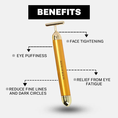 24K Gold Electric Facial Massage Roller